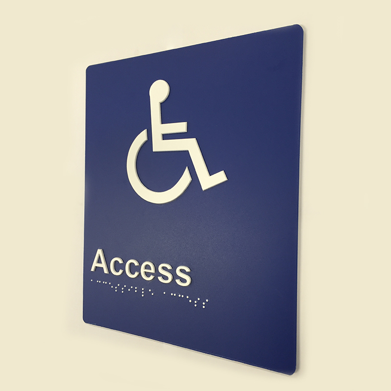 blue-and-white-plastic-accessible-access-sign